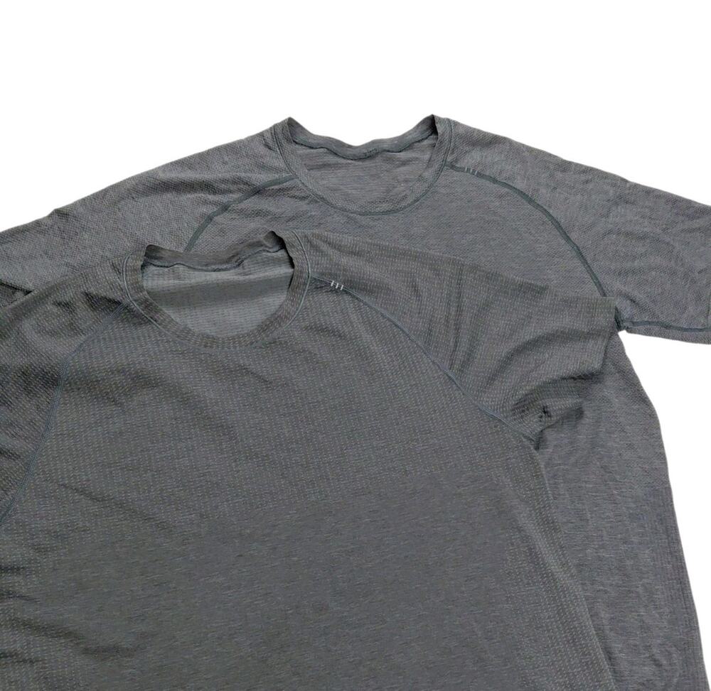 Lululemon Shirt Mens XL Lot Of 2 PCS Charcoal Metal Vent Tech Space Running